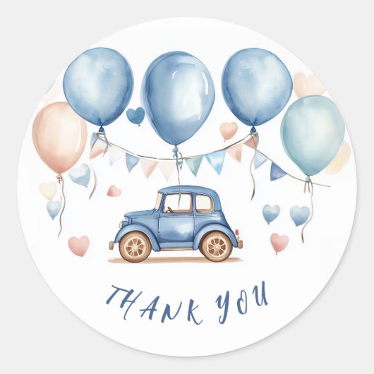 Vintage auto Sticker (Voorkant)