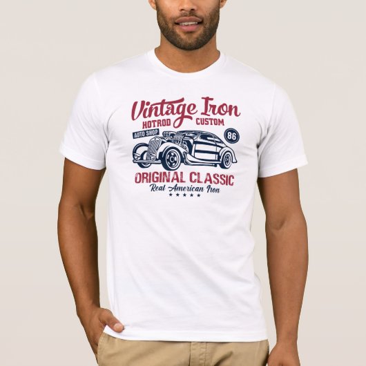 Vintage-auto T-shirt (Voorkant)