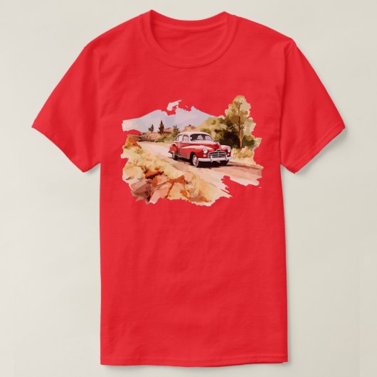 Vintage-auto T-shirt (Design voorkant)
