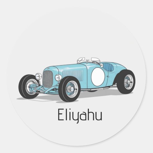 Vintage auto upsherin sticker (Voorkant)