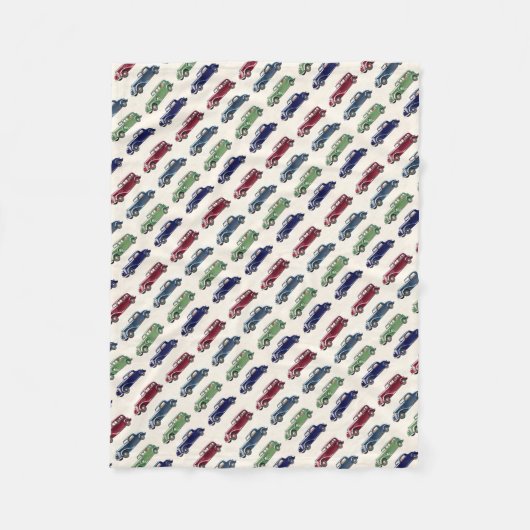 Vintage autodekens fleece deken (Voorkant)