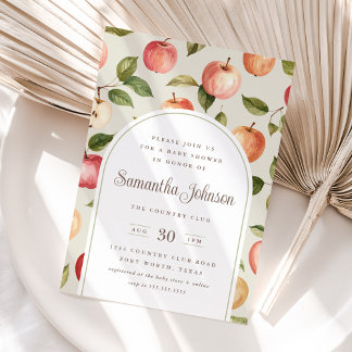 Vintage Automne Baby shower Apple Invitation à thè