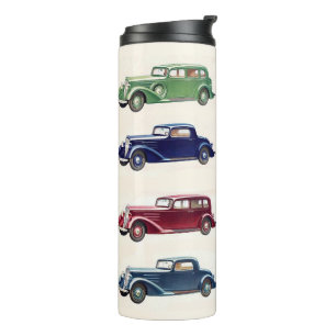 Vintage-auto's aangepaste tumbler thermosbeker