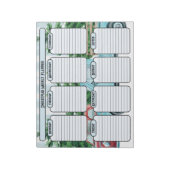 Vintage auto's Kerst Weekplanner Notitieblok (Gedraaid)