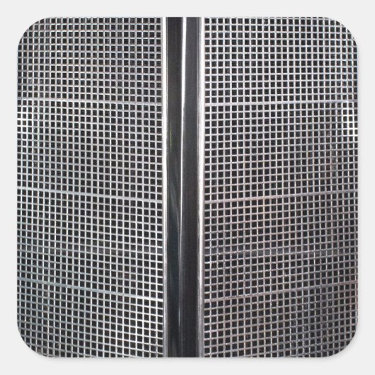 Vintage auto's rooster vierkante sticker (Voorkant)