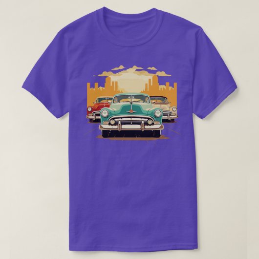 Vintage-auto's T-shirt (Design voorkant)