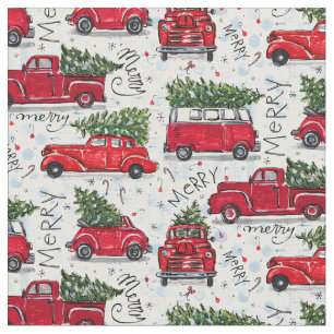 Vintage-auto's voor kerstmis en vrachtwagens stof