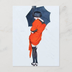 Vintage avec des invitations à parapluie