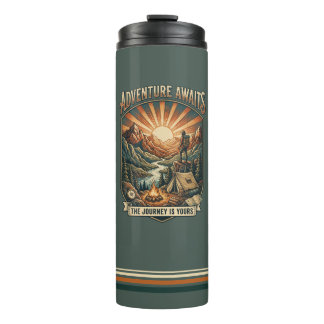 Vintage Avontuur Wacht Retro Thermosbeker