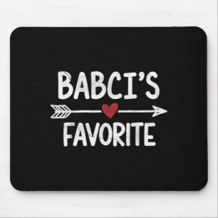 Vintage Babci's Favoriete Kind Citaat Hart Pools  Muismat