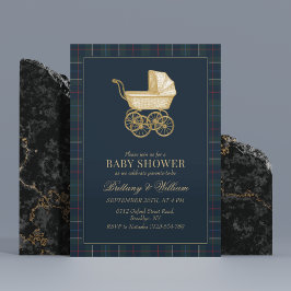 Vintage Baby Carriage Classic Baby Shower Kaart