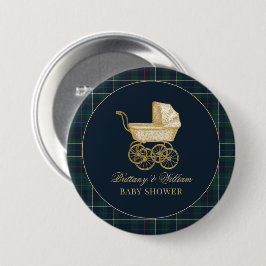 Vintage Baby Carriage Classic Baby Shower  Ronde Button 7,6 Cm