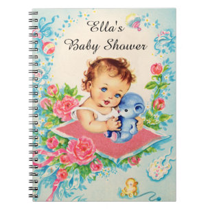 Vintage Baby Girl-Baby shower notebook Notitieboek