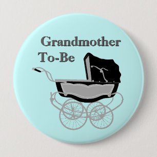 Vintage Baby shower Button van oma
