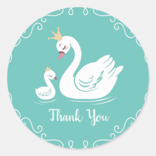 Vintage Baby shower Lente Ronde Sticker