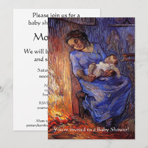 Vintage Baby Shower, Man is at Sea Van Gogh Kaart