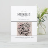 Vintage Bachelor Party invitation design rétro (Debout devant)