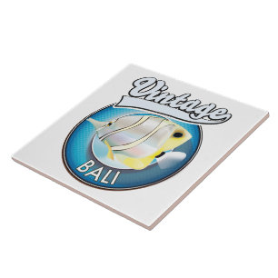 Vintage Bali retro logo Tegeltje