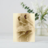 Vintage Ballerinas Briefkaart (Staand voorkant)