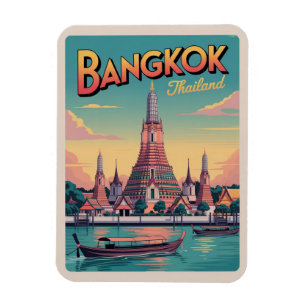 vintage Bangkok stad Wat Aru Thailand reizen cadea Magneet
