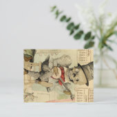 Vintage Banjo Palling Skeleton Briefkaart (Staand voorkant)