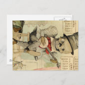 Vintage Banjo Palling Skeleton Briefkaart (Voorkant / Achterkant)