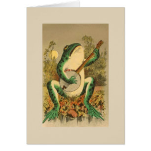 Vintage - Banjo Play Frog,