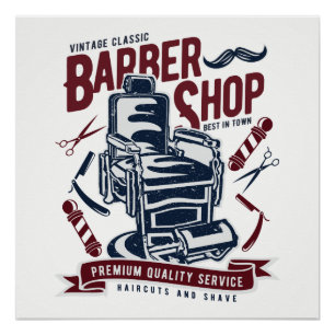 Vintage Barber Shop Poster Perfect Poster