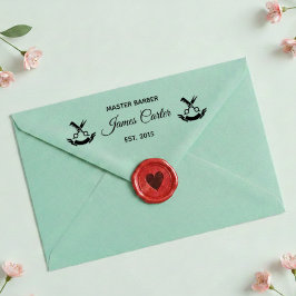 Vintage Barber Wax Seal Stamp for Branding  Zelfinktende Stempel