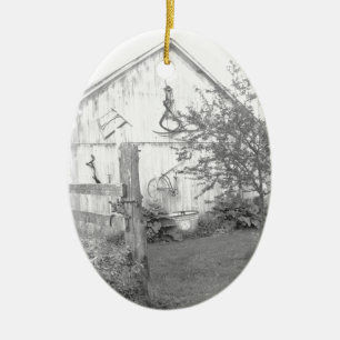 Vintage Barn Keramisch Ornament