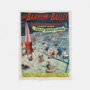 Vintage Barnum & Bailey Circus Poster Fleece Deken
