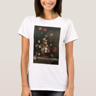 Vintage Barokke Bloemstilleven Bloemen in Vaas T-shirt