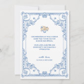 Vintage baroque Carte de remerciements Mariage (Dos)