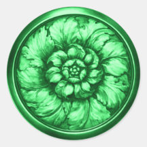 Vintage Baroque geprägde look groen 12