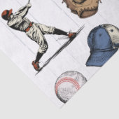 Vintage Baseball Birthday Tissuepapier (Detail)