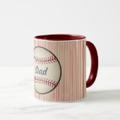 Vintage Baseball Papa Mug (Devant droit)