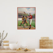 Vintage Baseball Players Poster (Cuisine)