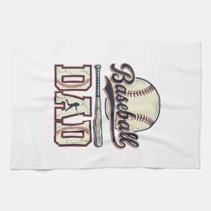 Vintage Baseball Vader Vector Shirt Ontwerp_1 Theedoek