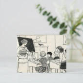 Vintage basisschool leraar Briefkaart (Staand voorkant)