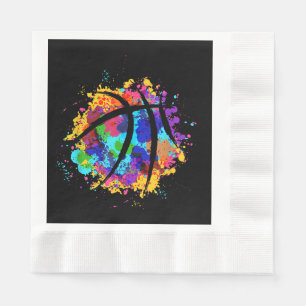 Vintage Basketbal Grafisch Ontwerp Cool Basketbal Servet