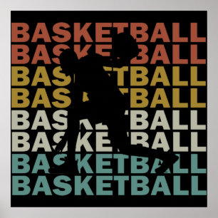 vintage basketbalspeler poster