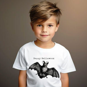 Vintage Bat Halloween van Creepy Flying T-shirt
