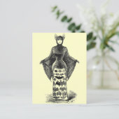 Vintage Bat Lady Briefkaart (Staand voorkant)