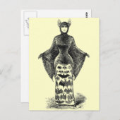 Vintage Bat Lady Briefkaart (Voorkant / Achterkant)