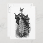 Vintage Bat Lady Briefkaart (Voorkant / Achterkant)