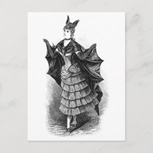 Vintage Bat Lady Briefkaart