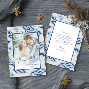 Vintage Batik Mariage Carte de remerciements Photo