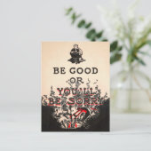 Vintage be Good Devil Briefkaart (Staand voorkant)