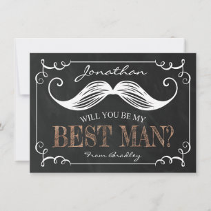 Vintage Be My Best Man   Bruidsjonkers Kaart
