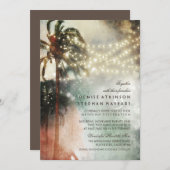 Vintage Beach Ancien Mariage Invitations (Devant / Derrière)